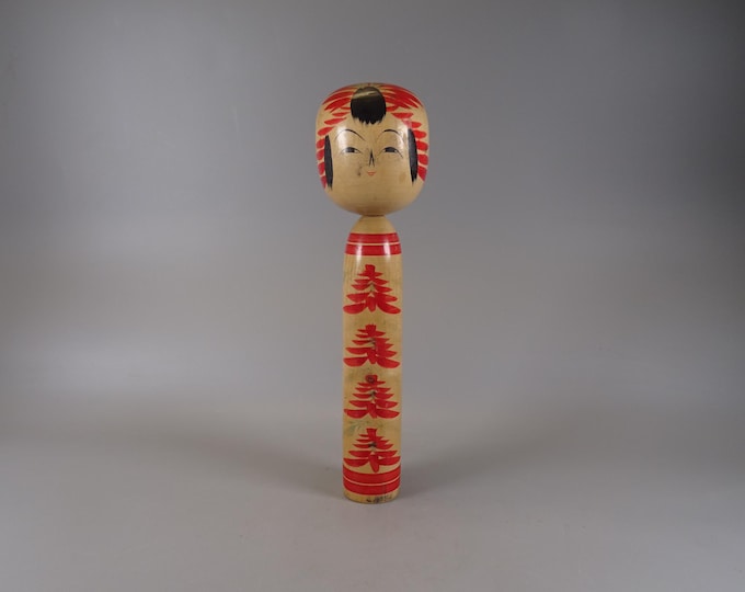 Kokeshi doll wooden figure from Japan vintage, 70s -80s