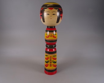 Kokeshi doll wooden figure from Japan vintage, 70s -80s