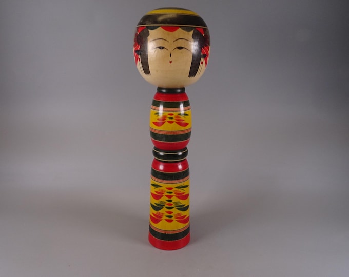 Kokeshi doll wooden figure from Japan vintage, 70s -80s