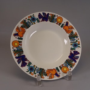 Villeroy and Boch Acapulco Soup Plate 70s Boho Tableware, Mid Century Kitchenware Christine Reuter