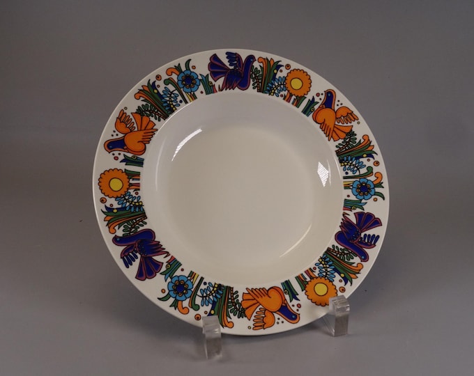 Villeroy and Boch Acapulco Soup Plate 70s Boho Tableware, Mid Century Kitchenware Christine Reuter