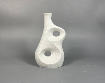 Vase by SGRAFO MODERN, White Matte Design Vase, Model No. 2028, Vintage, 1960s/70s