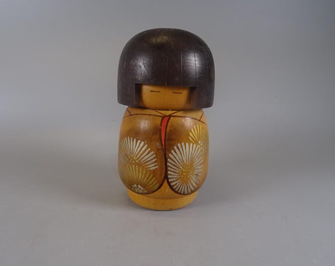 Kokeshi doll wooden figure from Japan vintage, 70s -80s