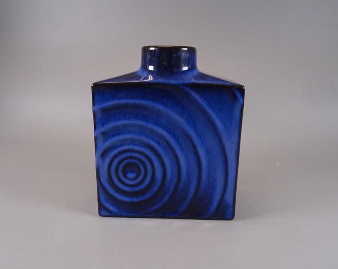 Vintage Zyklon Ceramic Vase 214/25 Cari Zalloni Steuler 70s Blue