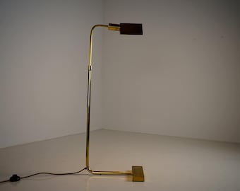 Brass floor lamp, height adjustable, from the 1970s