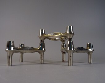 Set of 3 BMF candle holders from the 1970s