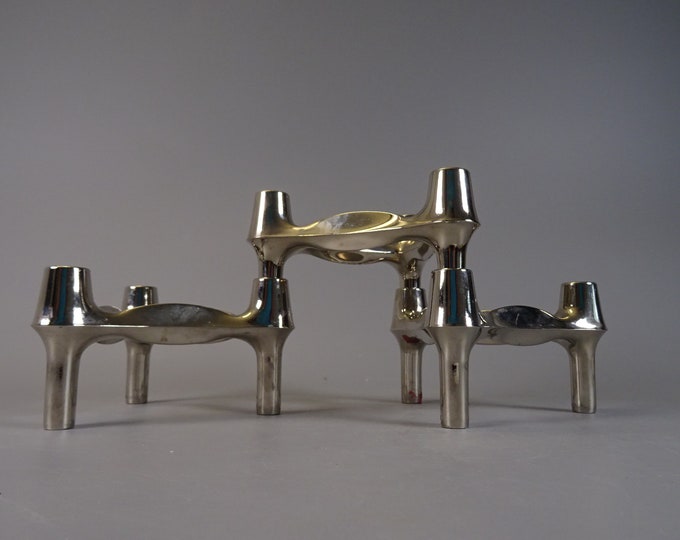 Set of 3 BMF candle holders from the 1970s
