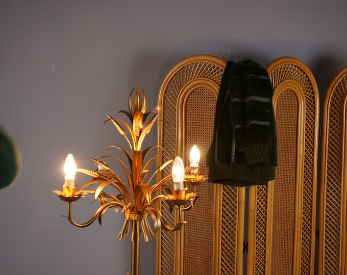 Floor Lamps Gold, Coco Chanell Style, Mid-Century 70s Hollywood Regency