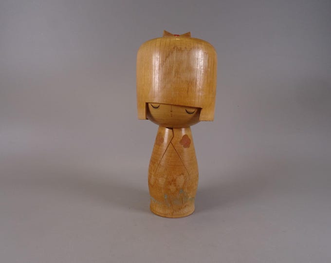 Kokeshi doll wooden figure from Japan vintage, 70s -80s