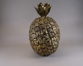 Large Pineapple Ice Cooler/Container Vintage Plastic Decoration Design