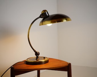 Kaiser Idell President 6631 desk lamp, brass, Bauhaus design by Ch. Dell