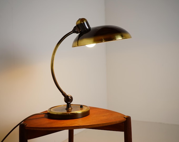 Kaiser Idell President 6631 desk lamp, brass, Bauhaus design by Ch. Dell