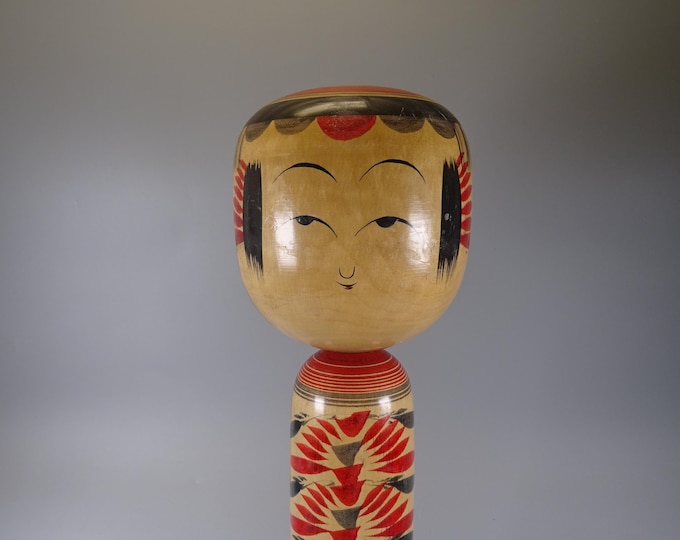 Kokeshi doll wooden figure from Japan vintage, 70s -80s