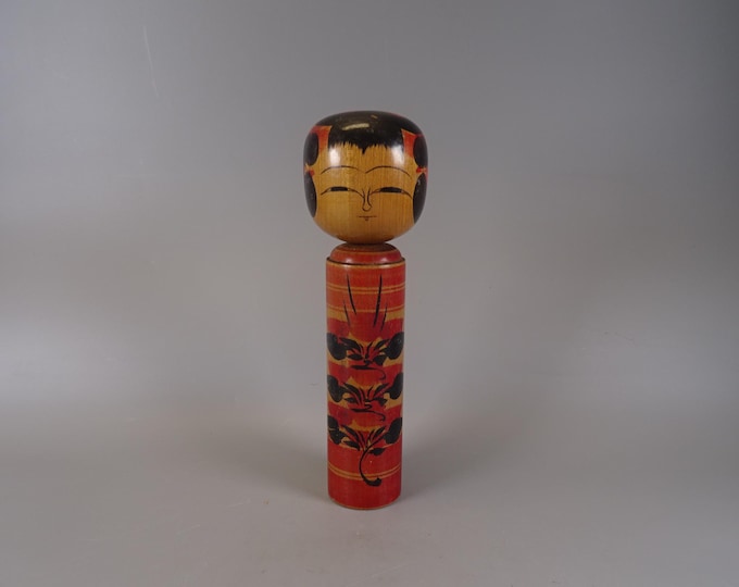 Kokeshi doll wooden figure from Japan vintage, 70s -80s