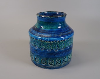 Bitossi ceramic case small 60s 70s jamre Rimini Blue