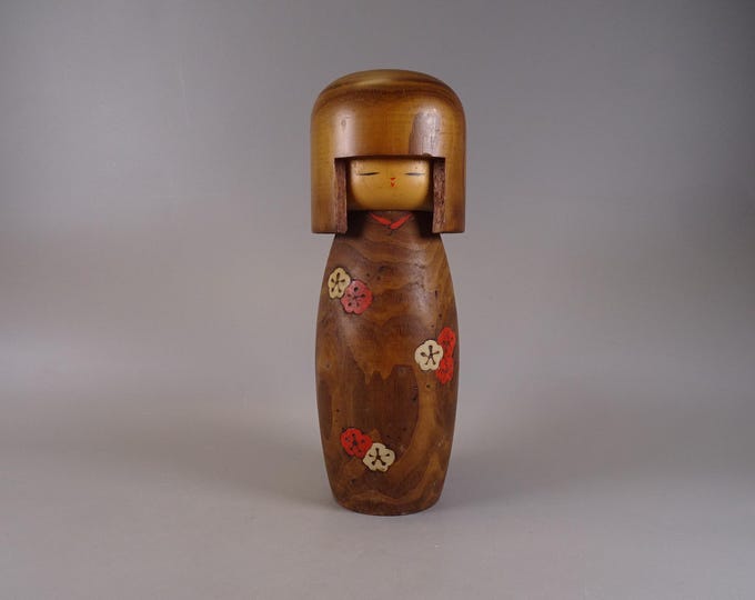 Kokeshi doll wooden figure from Japan vintage, 70s -80s