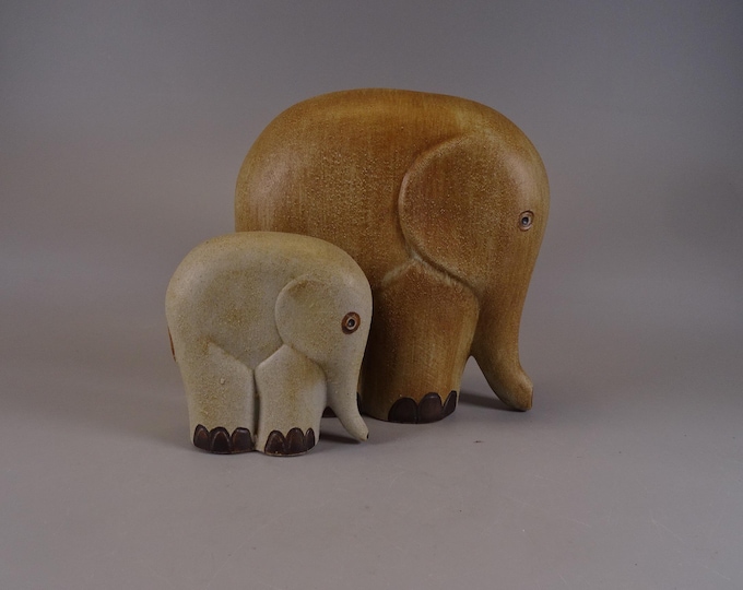 Sgrafo Ceramic Elephants Modern 70s Vintage