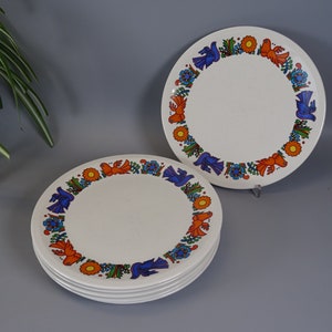 Villeroy & Boch Acapulco 1 di 5 piatti piani, stoviglie boho anni '70, Mid Century Kitchenware, Christine Reuter, 24 cm
