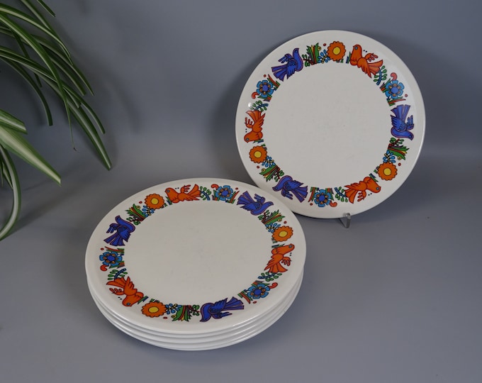 Villeroy & Boch Acapulco 1 of 5 dinner plates, 70s boho tableware, Mid Century Kitchenware, Christine Reuter, 24 cm