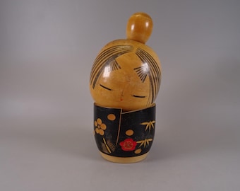 Kokeshi doll wooden figure from Japan vintage, 70s -80s