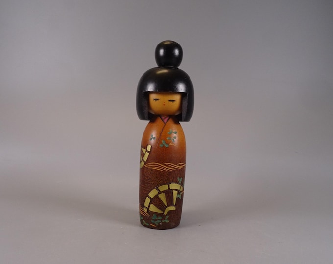 Kokeshi doll wooden figure from Japan vintage, 70s -80s