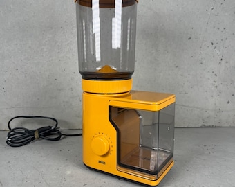 BRAUN Coffee Grinder KMM 10 Made in West Germany Frankfurt Colours: Yellow TOP