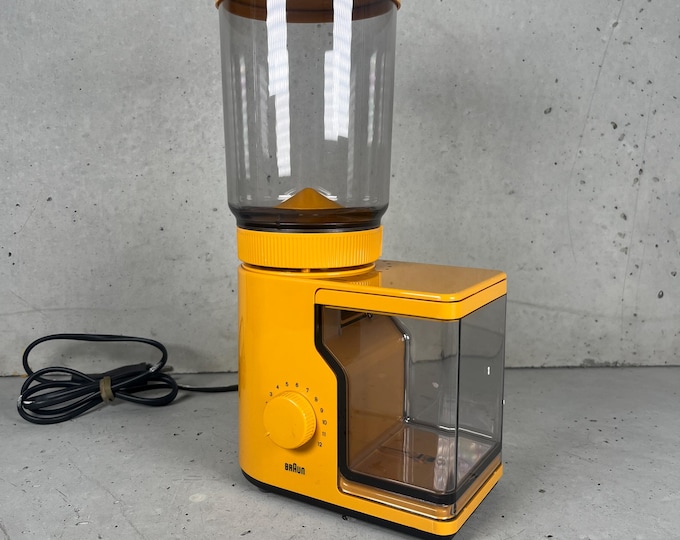 BRAUN Coffee Grinder KMM 10 Made in West Germany Frankfurt Colours: Yellow TOP