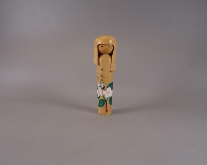 Kokeshi doll wooden figure from Japan vintage, 70s -80s