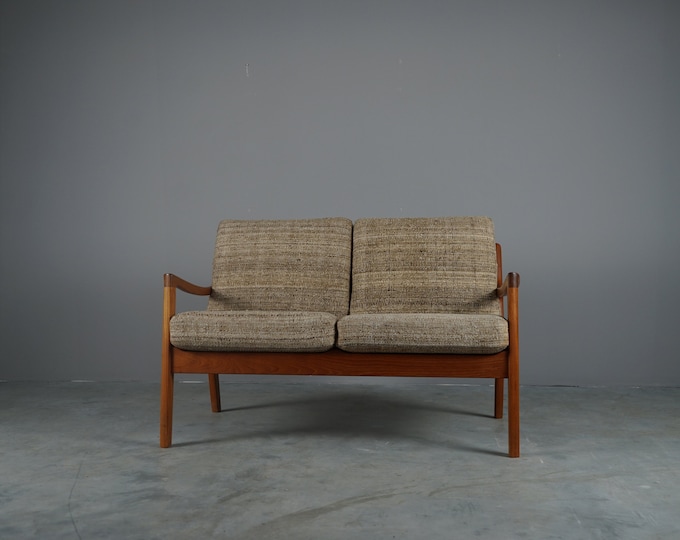 2-seater sofa Ole Wanscher for PJ POUL JEPPESEN, 1960s teak