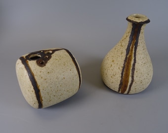2 vases / studio ceramics from the 70s/80s, made in Denmark