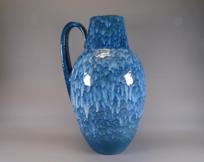 XXL Mid Century Vase Scheurich Model 279/38 Blue Sky Blue