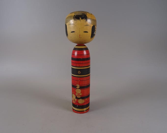 Kokeshi doll wooden figure from Japan vintage, 70s -80s