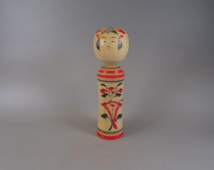 Kokeshi doll wooden figure from Japan vintage, 70s -80s