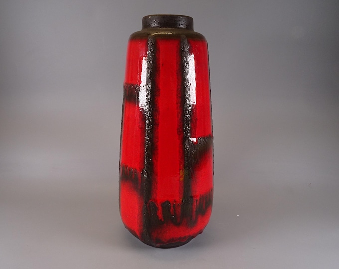 Ceramic vase Ruscha Studiokeramik Red