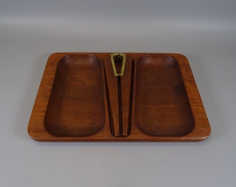 DIGSMED MADE IN DENMARK Bowl with nutcracker from the 70s Teak / Brass