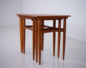 Set of 3 nesting tables by Kai Kristiansen, 1960s, made in Denmark