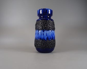 Fire-red FAT LAVA Scheurich design vase from the 1960s and 1970s