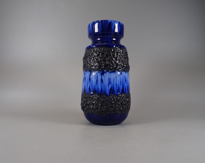 Fire-red FAT LAVA Scheurich design vase from the 1960s and 1970s