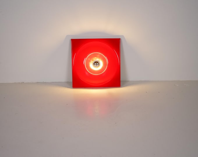 1 of 7 1960s plastic wall lamp / ceiling lamp / 60s lamp, Modernist Germany / Mid Century Interior / Space Age Lamps