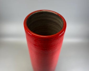 Rudi Stahl Red Floor Vase 1002/45, XXL Studio Ceramics Ceramic Vase Flower Vase