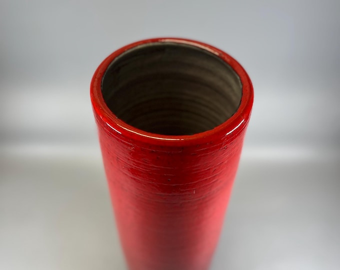 Rudi Stahl Red Floor Vase 1002/45, XXL Studio Ceramics Ceramic Vase Flower Vase