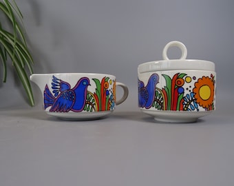 Villeroy and Boch Acapulco Milk & Sugar 70s Boho Tableware, Mid Century Kitchenware Christine Reuter