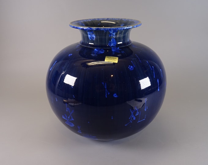 Studiokeramik Kießling vase bulbous from the 80s Motto Eisblume / Vintage