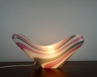 Unique Murano glass table lamp made in Italy from the 1980s