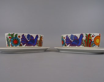 Villeroy and Boch Acapulco 1 of 2 sauce boats 70s boho tableware, mid century kitchenware, Christine Reuter.
