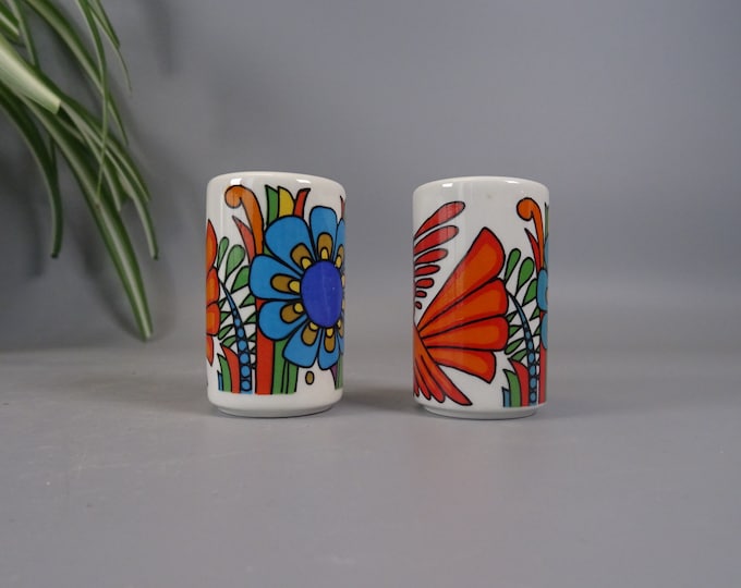 Villeroy and Boch Acapulco salt and pepper shakers, 70s boho tableware, Mid Century Kitchenware Christine Reuter