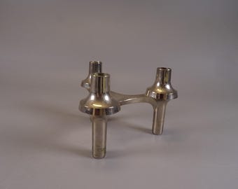 Modular metal candle holder, original 70s, vintage