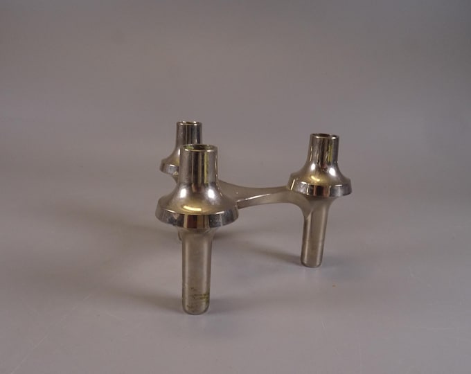 Modular metal candle holder, original 70s, vintage