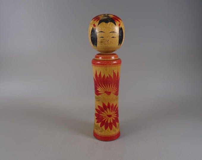 Kokeshi doll wooden figure from Japan vintage, 70s -80s