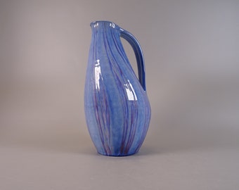 Studio ceramic vase in blue signed Anton Lang Studio Keramik Oberammergau